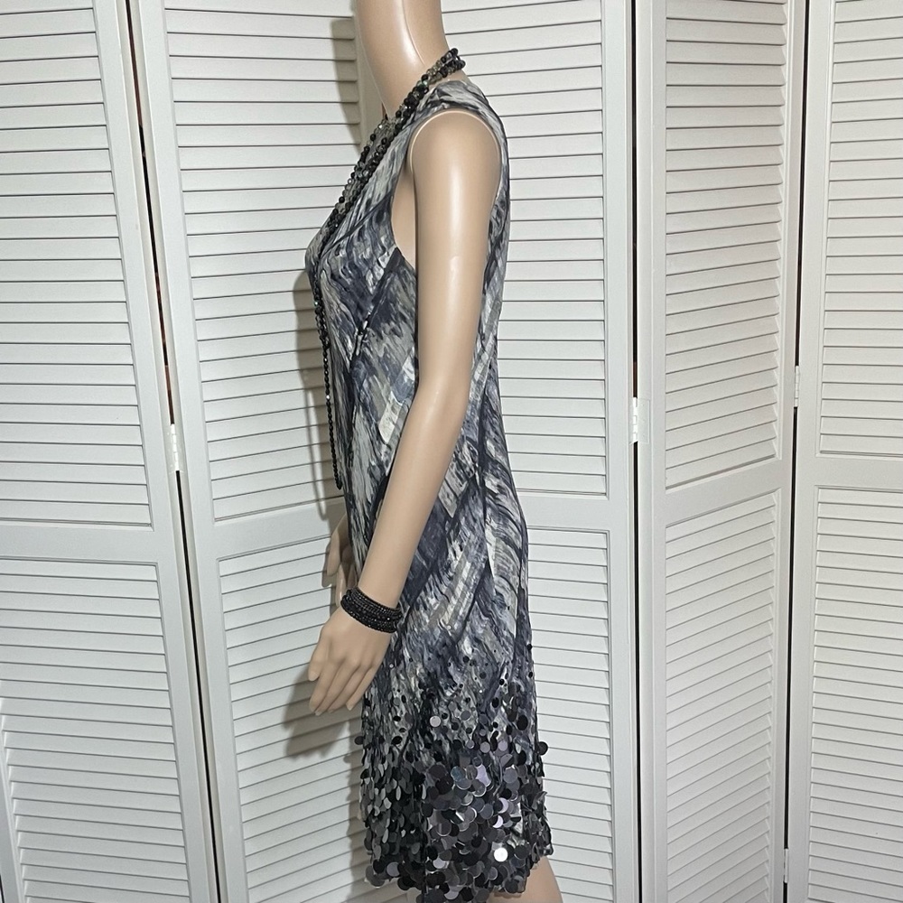 Carmen Marc Valvo Glitzy Party Dress -Wedding Guest Wow -Cocktail Party -Size 8 - Picture 4 of 16